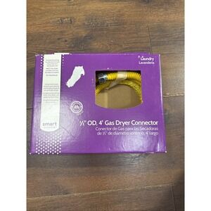 New Smart Choice‎ 1/2 Inch OD 4 Foot Gas Dryer Connector Hose Laundry Or RV